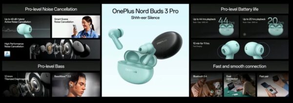 OnePlus Nord Buds 3 Pro Truly Wireless Earbuds with 49dB Active Noise Cancellation Bluetooth  (Soft Jade, True Wireless) - Image 5