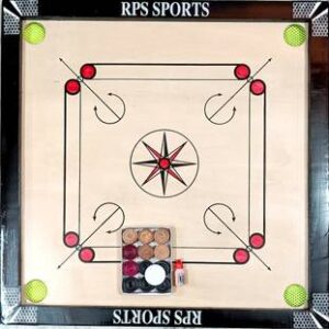 RPS sports CARROM BOARD 26X26 WITH WOOD COINS & POWDER 65 cm Carrom Board  (Beige)