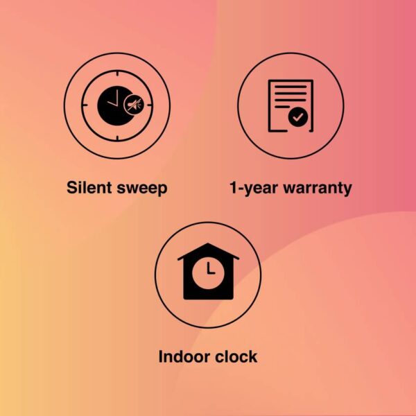 Titan Analog 30 cm X 30 cm Wall Clock  (Black, With Glass, Standard) - Image 2